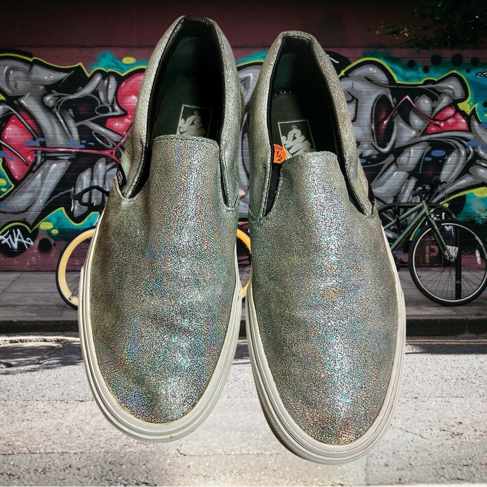 Holographic Slip-On Men's Shoes